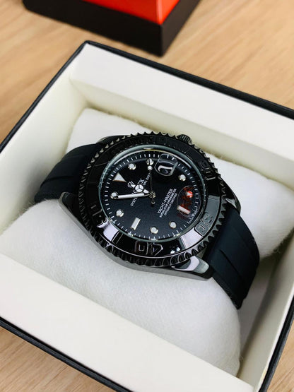 Rolex Yacht-Master Inspired Black Dial Luxury Sports Watch