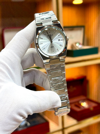 Tissot PRX Luxury  Watch – Integrated Steel Bracelet & Blue Dial