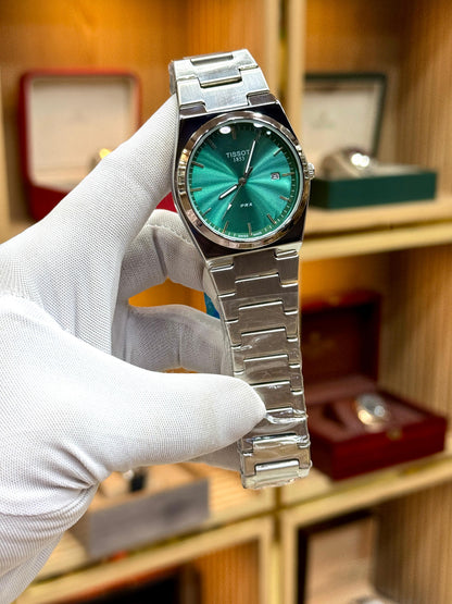 Tissot PRX Luxury  Watch – Integrated Steel Bracelet & Blue Dial