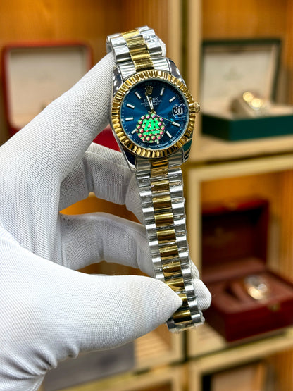 Rolex Ladies Oyster Perpetual Automatic Luxury Watch – Stainless Steel & Diamond-Accented Dial