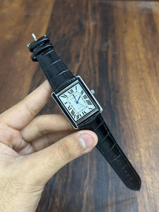 Cartier Tank Classic Luxury Watch – Premium Quality Analog Wristwatch with Leather Strap