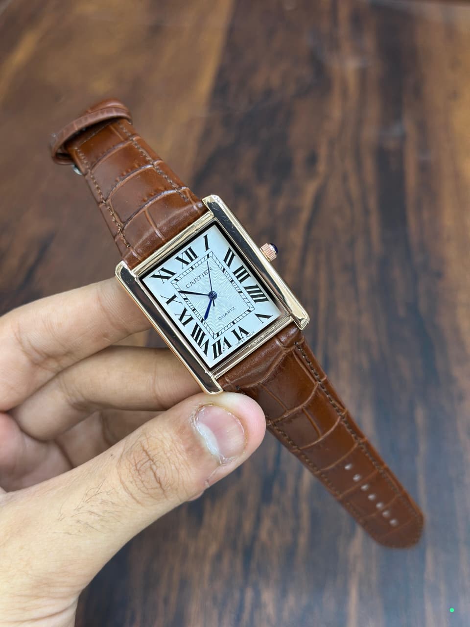 Cartier Tank Classic Luxury Watch – Premium Quality Analog Wristwatch with Leather Strap