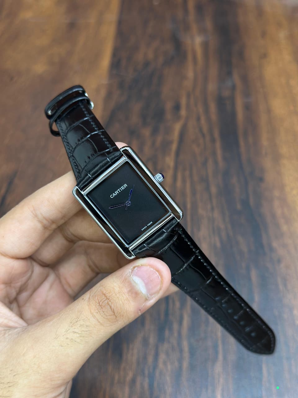 Cartier Tank Classic Luxury Watch – Premium Quality Analog Wristwatch with Leather Strap