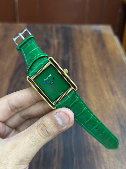 Cartier Tank Classic Luxury Watch – Premium Quality Analog Wristwatch with Leather Strap