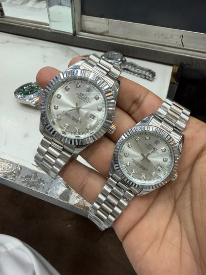 Rolex Couple Watch Set – Premium Luxury Analog Pair