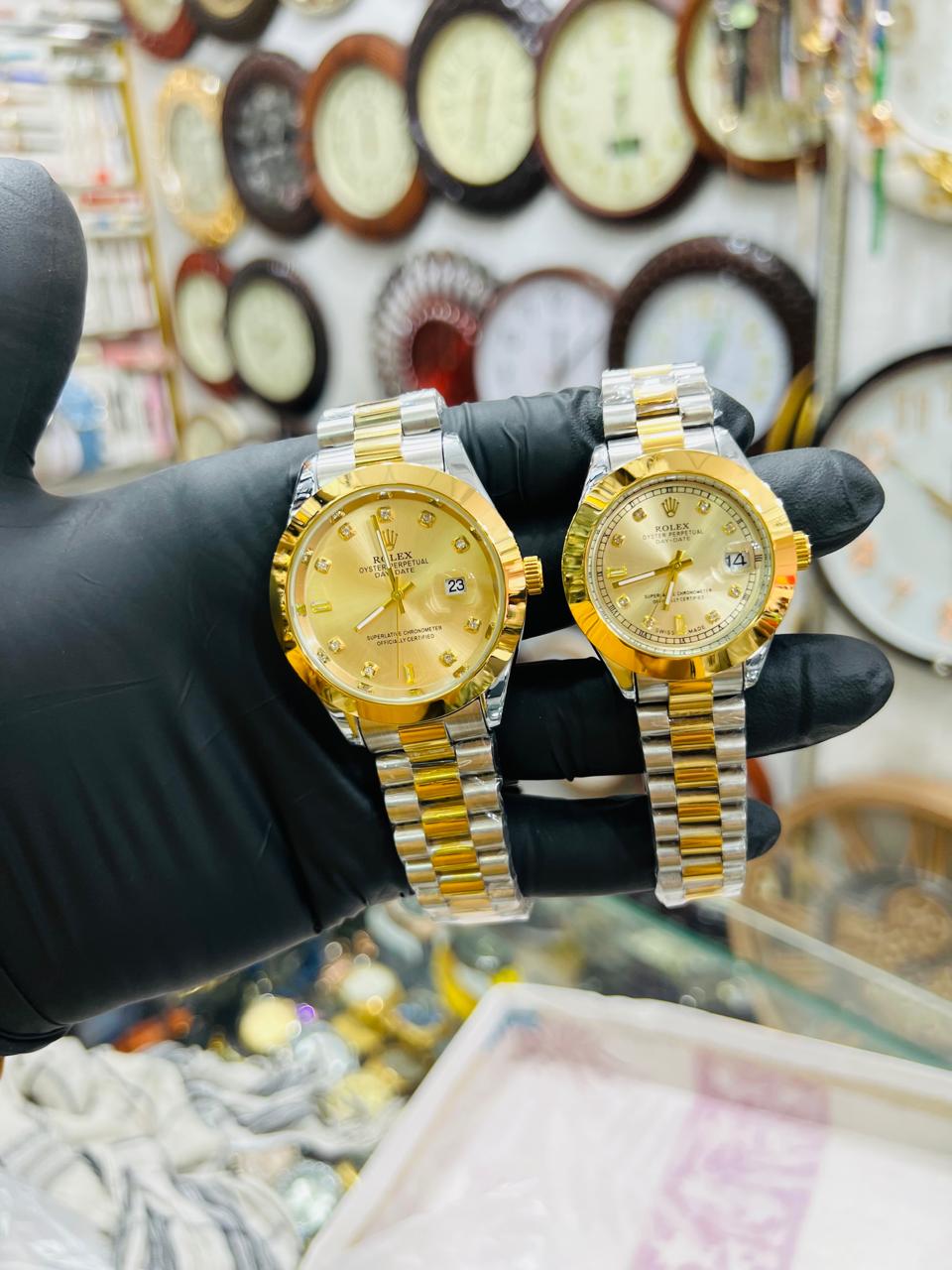 Rolex Couple Watch Set – Premium Luxury Analog Pair