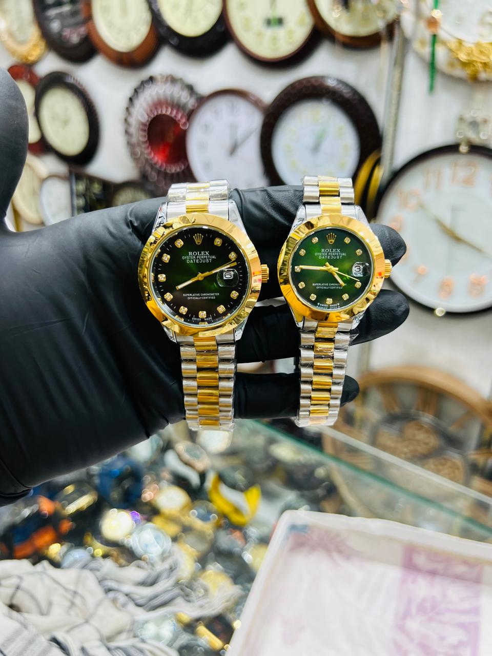 Rolex Couple Watch Set – Premium Luxury Analog Pair