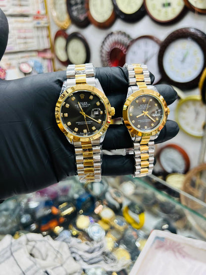 Rolex Couple Watch Set – Premium Luxury Analog Pair